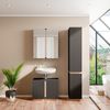Badmöbel-Set Gloria Anthrazit 3 Teile, mit Hochschrank Vicco Bild 4
