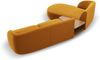 Micadoni Modulares Sofa Miley mit Recamiere 3-Sitzer Links Samtstoff Bluvel Gelb Bild 4