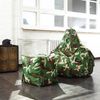 Green Bean® Sitzsack-Hocker 40x40x40cm mit EPS-Perlen Füllung - Sitz-Pouf für Sitzsäcke - Sitzhocker für Kinder und Erwachsene - Camouflage Grün Bild 4