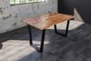 Esstisch Baumkante Massiv Mango naturfarben 140 x 80 schwarz V-Gestell DORA 70618371 Bild 2