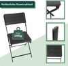 Klappstuhl 2er Set Stühle, schwarz Holz-Optik, Campingstuhl Bild 3
