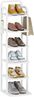 Vertikales Schuhregal, 6-Stöckige Schuhregale, Schuhturm für Kleine Räume, Freistehend, Verstellbar, Platzsparend, Weiß Bild 2