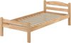 Einzelbett Buche massiv 80x200 Bettgestell V-60.45-08 Rollrost und Matratzen inkl. Bild 2