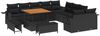 vidaXL Gartensofa-set mit Kissen 13 pcs Schwarz Poly-Rattan 3363744 Bild 2