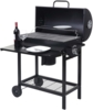 Mendler Holzkohlegrill mit Deckel und Ablage, Stahl Schwarz, 103 x 93 x 70 cm