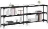 Konsolentisch, Beistelltisch, Konsole Schwarz Eichen-Optik 200 x 29 x 75 cm Bild 3
