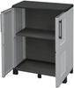 Dmora Anthony-Außengarderobe, Mehrzweck-Balkongarderobe, 2-türiger Außenschrank, 100 % Made in Italy, 68 x 37 x 90 cm, Hellgrau und Schwarz, kariertes Finish Bild 5
