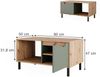 Couchtisch Marelle Grün/Artisan 90 x 50 cm mit 1 Tür Vicco Bild 2