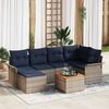 vidaXL Gartensofa-set 7 pcs Grau und Marineblau Poly-Rattan 3356022 Bild 1