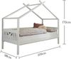 Kinderbett >Liliane< Himmelbett, grau lackiert, Kiefer massiv - 209x170x98cm (BxHxT) Bild 3