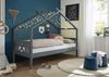 Kinderbett >Liliane< Himmelbett, grau lackiert, Kiefer massiv - 209x170x98cm (BxHxT) Bild 2
