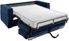 Vente-unique - LORETO Sofa SamtStoff Blau - B 223 cm95 cm x H 90 cm x L 215 cm Bild 5