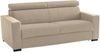 Dmora 2-Sitzer festes Sofa Aggius, Sofa aus gepolstertem Stoff, verstellbare Kopfstützen und schmale Armlehnen, 100 % Made in Italy, 180 x 95 x 85 cm, Beige Bild 4
