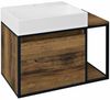 SKARA Unterschrank 80 x 49,5 x 46,5 cm, schwarz matt/Eiche Collingwood Bild 1