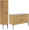 Vente-unique - SARONE Bathroom furniture set Holz, Platte Beige - B 46 cm x H 55 cm x L 120 cm Bild 2