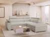 Ecksofa Boston 2RR1P mit Einstellbare Kopfstützen (Farbe: Aragon 03, Seite: Rechts 2R+R+1P(65)+PUFAP) Bild 2