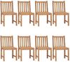 vidaXL Gartenstühle 8 Stk. mit Kissen Massivholz Teak 3073163 Bild 2
