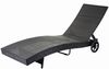 Sonnenliege HWC-D80, Gartenliege Relaxliege Liege, Poly-Rattan ~ anthrazit, Kissen beige Bild 4