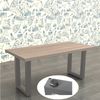 Tischuntergestell 70x72 cm Möbelfüße Grau Tischbeine Industrie Bankkufen Stahl Bild 2