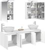 vidaXL Badezimmerschrank-Set 5 pcs Weiß Holzwerkstoff 3406471 Bild 3