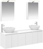 vidaXL Badezimmerschrank-Set 5 pcs Weiß Holzwerkstoff 3406471 Bild 2