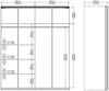 Dmora Kleiderschrank 2 Türen Badesse, Schlafzimmermöbel, Schrank, Garderobe, 182x62 h220 cm, Glänzendes Weiß Bild 3