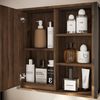 Badspiegelschrank Naola Eiche/Schwarz 62.2 x 62.5 cm mit 1 Spiegeltür Vicco Bild 4