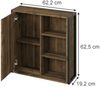 Badspiegelschrank Naola Eiche/Schwarz 62.2 x 62.5 cm mit 1 Spiegeltür Vicco Bild 2