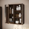 Badspiegelschrank Naola Eiche/Schwarz 62.2 x 62.5 cm mit 1 Spiegeltür Vicco Bild 5
