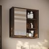 Badspiegelschrank Naola Eiche/Schwarz 62.2 x 62.5 cm mit 1 Spiegeltür Vicco Bild 3