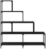 vidaXL Bücherregal 4 Etagen Schwarz 139x33,5x149 cm Holzwerkstoff 842476 Bild 5