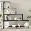 vidaXL Bücherregal 4 Etagen Schwarz 139x33,5x149 cm Holzwerkstoff 842476 Bild 4
