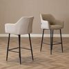 Bronx71 Barhocker mit Armlehne Niklas recycelter Stoff beige 78cm Bild 3