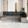 vidaXL Gartensofa-set mit Kissen 8 pcs Hellgrau Poly-Rattan 3345482 Bild 3