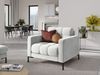 Micadoni Sessel Mamaia 1-Sitzer Samt Bluvel Silber schwarze Beine Bild 4