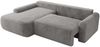 Ecksofa, L-förmiges, lose Kissen, DL-Schlaffunktion, (H 100 x T 187 x B 273 cm) - CUBO L - Plüsch Hellgrau - linke Seite Bild 5