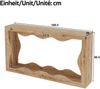 Wellenrand Konsolentisch, 2-stöckiges Regal, Holzoptik Langtisch, Wohnzimmer Deko-Tisch, Flur Regal, Naturkante Desig,Beistelltisch Bild 4