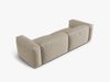 Micadoni Sofa Martina 3-Sitzer Strukturierter Stoff Helles Beige Bild 3