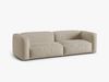 Micadoni Sofa Martina 3-Sitzer Strukturierter Stoff Helles Beige Bild 2