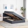 vidaXL Aufbewahrungsbett mit Matratze Dunkelgrau 140 x 190 cm Samt 3370696 Bild 4