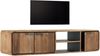 TV Board Evo aus recyceltem Teakholz, modern, hängend, naturfarben, 185 cm Bild 3