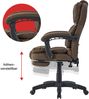 Bürostuhl mit gepolsterten 3-Punkt-Armlehnen - Schreibtischstuhl mit Kopf- und Fußstütze - ergonomischer Bürostuhl mit einer verstellbaren Rückenlehne für gesündere Sitzpositionen Kaffeebraun Bild 5