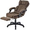 Bürostuhl mit gepolsterten 3-Punkt-Armlehnen - Schreibtischstuhl mit Kopf- und Fußstütze - ergonomischer Bürostuhl mit einer verstellbaren Rückenlehne für gesündere Sitzpositionen Kaffeebraun Bild 4