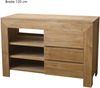 Badmöbel Set Pajala Teak Massivholz - Breite vom Unterschrank: 180 cm - Breite vom Spiegel: 180 cm - Anzahl Hochschränke: ohne Hochschrank Bild 2