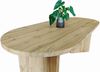 Esstisch 204 x 90 cm Holz Wildeiche-Optik gerade Kante oval V-Gestell OVI 150505415 Bild 4