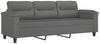 vidaXL 3-Sitzer-Sofa mit Kissen Dunkelgrau 180 cm Mikrofasergewebe 3200979 Bild 4