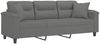 vidaXL 3-Sitzer-Sofa mit Kissen Dunkelgrau 180 cm Mikrofasergewebe 3200979 Bild 3