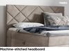 MEBLINI Boxspringbett BOTTEGA 160x200 cm mit Bettkasten – H3/Dunkelbeige Samt Polsterbett - Gepolstert Doppelbett mit Matratze und Topper - Polsterbett mit Stauraum - Bett mit Kopfteil – Stauraumbett Bild 4