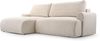 AX LIVING Beige L Couch Miniati Klein Sofa mit Schlaffunktion 260 cm L Bild 2