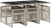 vidaXL 7-tlg. Garten-Essgruppe mit Kissen Hellgrau Poly Rattan 3210731 Bild 5